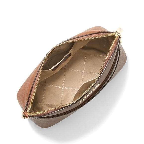 NWT MICHAEL Michael Kors Jet Set Travel Medium Dome Crossbody Bag Leather Brown - Picture 4 of 11